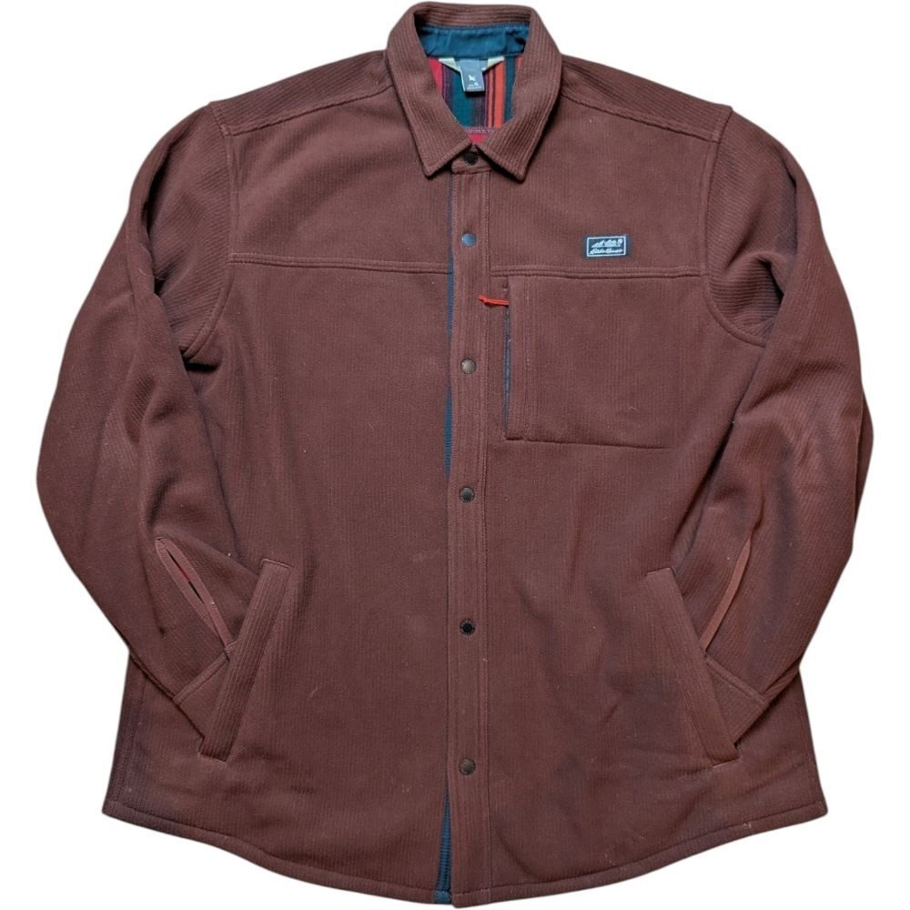 Eddie Bauer Outer Layer Camping Outdoor Shacket In Burgundy Size XL